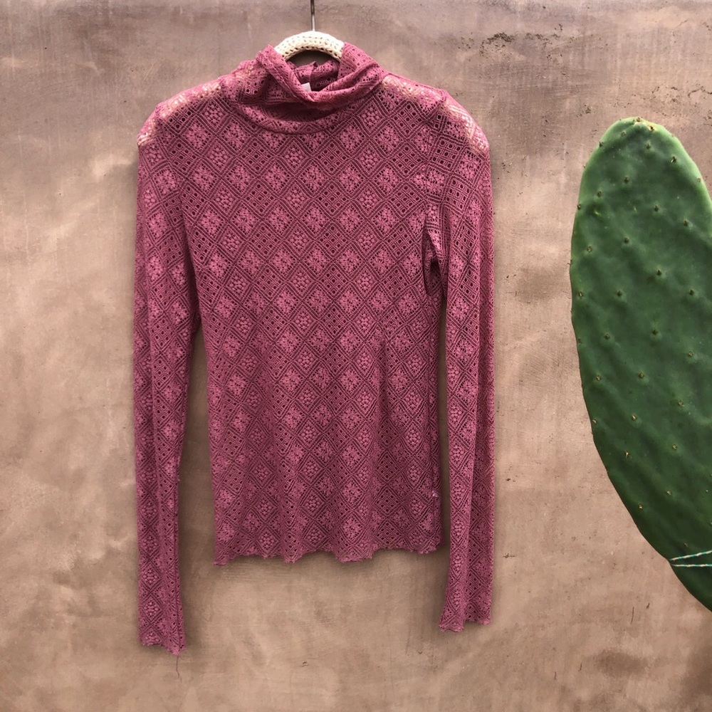 Free People lace turtleneck